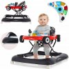 Interaktívne chodúľka pre deti, pretekárske auto, červeno-čierne