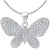 SILVEGO Stříbrný přívěsek motýlek s mikro-zirkony SHZP570