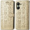 Puzdro Pet Book Xiaomi Redmi 13C/Poco C65, vzor mačka a pes - zlaté