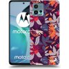 Picasee silikónový čierny obal pre Motorola Moto G72 - Purple Leaf