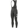 ALÉ Cycling Clothing ALÉ Solid Winter, Black/ White Veľkosť: 4XL Pánske dlhé zimné cyklistické nohavice s trakmi