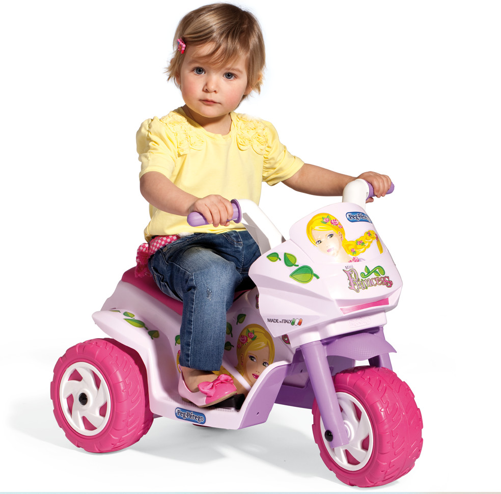 Peg-Pérego trojkolesová motorka mini princess 2021 6V 25 W 45Ah růžová