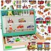 Magnetická skladačka Tabuľa Magnetické puzzle Autá Značky 60 dielikov
