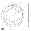 SUPERSPROX Reťazová rozeta SUPERSPROX RFE-300:46-BLK čierna 46T, 525