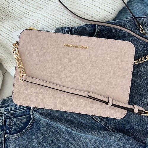 Michael Kors Jet Set Travel crossbody pudrová ružová