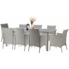 Chomik Záhradná súprava stola a 8 stoličiek Firro, sivá