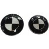 BMW ZNAK PREDNÁ ZADNÁ ČIERNA KOMPLET!!! 82 mm 74 mm E46 E60 E90 F10 F30 X3 X5