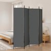 vidaXL 4-panelový paraván antracitový 200x200 cm látkový