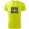 Nápis Krav Maga - Pánske tričko Fantasy športové - 2XL ( Neonová žltá )