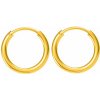 Argento Pozlátené strieborné náušnice krúžky - 10 mm priemer 67496
