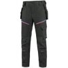CXS LEONIS Pánske pracovné nohavice, čierne s modro/červenými doplnkami 1020-120-817 62