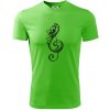 Husľový kľúč kvety - Pánske tričko Fantasy športové - XL ( Apple Green )