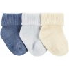 CARTER'S Ponožky Blue Ribbed chlapec LBB 3 ks, NB/ veľ. 56