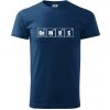 Genius - periodická tabuľka - Klasické pánske tričko vyššej gramáže - 3XL ( Polnočná modrá )
