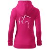 Kôň a ja silueta - Mikina dámska trendy zipper s kapucňou - XL ( Purpurová )