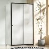 NICOL COMBI Black 110x70 grape Sprchovací kút s posuvnými dverami