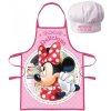 EUROSWAN · Detská / dievčenská zástera s kuchárskou čiapkou Minnie Mouse - Disney - motív Delicious - pre deti 3 - 8 rokov