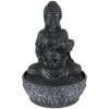 HOMESTYLING Fontána izbová s LED osvetlením 29 cm Budha čierna