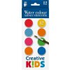 Vodové farby, 12 kusové, 28 mm, ICO Creative Kids