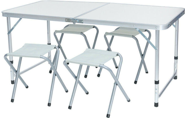 Timeless Tools Kempingový stôl so 4 stoličkami