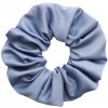 MURU Veľká Saténová Scrunchie gumička - Modrošedá Matná