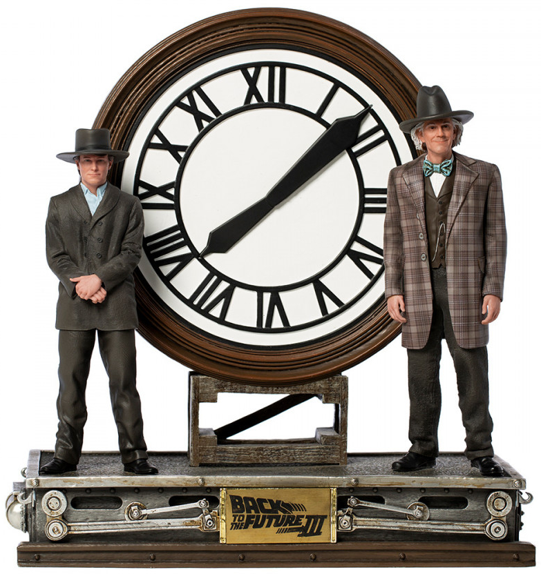 Iron Studios Inexad Back to the Future III Marty and Doc at the Clock Deluxe Art Scale 1/10