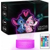 Nočná lampa Murrano LED 3D Lilo a Stitch viacfarebná