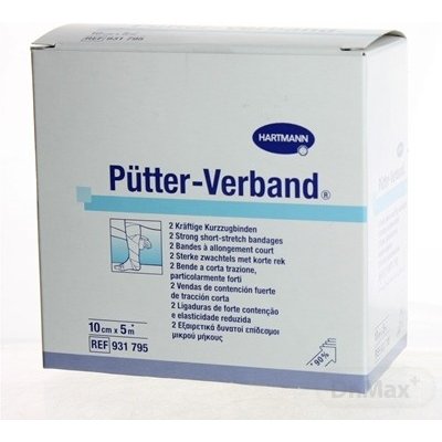Pütter-Verband - ovínadlo elastické krátkoťažné 10 cm x 5 m 2 ks