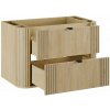 Comad Ovalia Cremona skrinka 80x45.8x52 cm závesná kúpeľňová skrinka pod umývadlo dub OVALIA CREMONA 82-80-46-2S