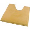 ROUTNER Kúpeľňová predložka UNI COLOR Smotanová 10109 - Smotanová / 60 x 60 cm WC s výkrojom 10109