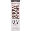 Makeup Revolution London Brow Powder Stamp & Stencil pudr na obočí se šablonami Ash Brown 0,65 g