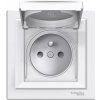 Schneider Electric Slovakia spol. s r.o. Asfora EPH2800621 - zásuvka do viacrámčeka 1x2P+PE s clonkami - IP44 - biela