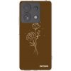 Picasee silikónový prehľadný obal pre Xiaomi Redmi Note 13 Pro 4G - Brown flowers