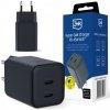 Rýchla nabíjačka 45W USB-C GaN AVS PD QC3 QC4+ PPS 3mk Hyper Charger čierna