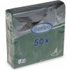 WIMEX. 86506, servítky 33x33cm, 2-vrstvové, tmavozelené (50ks)