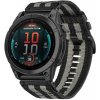 VSETKONAMOBIL 87752 CANVAS Vymeniteľný remienok pre Garmin Fenix E 47mm šedý-čierny
