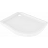 Mexen Flow+, štvrťkruhová asymetrická sprchová vanička, ľavá, 100 x 80 cm, biela lesklá, 46Q108010LH