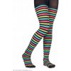 Čierne pruhované pančuchy čarodejnice klauna 7-10