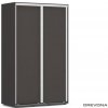 Drevona, Skriňa REA TULSA 120/200, graphite (REA TULSA 120/200, 2-dverová skriňa s posúvnymi dverami 120cm)