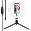 Puluz s 20 cm LED krúžkom Vlogging PKT3073B