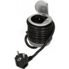 Zapustená zásuvka ORNO OR-AE-1373 230V + USB nabíjacia, strieborná, prívod 1,8m