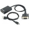 Gembird adaptér VGA (M) na HDMI (F) + 3.5 mm audio, 0.15 m kábel, čierny A-VGA-HDMI-01