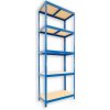Kovový regál do technickej miestnosti Biedrax 50 x 60 x 240 cm, modrý - 5 políc MDF
