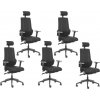 5PACK Ergonomická kancelárska stolička HEALTH čierna (5 ks)