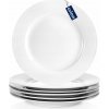 6x Dezertný tanier MALÝ plytký na koláč porcelánový BIELY sada tanierov