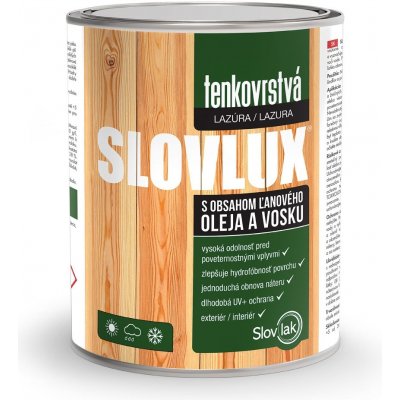 Slovlux tenkovrstvá lazúra 2,5 l teak