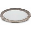 EUROFIRANY DEKORAČNÝ KERAMICKÝ tanier ALTEA 34 x 25 x 3 cm STRIEBORNÁ