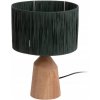 STOLOVÁ LAMPA KLASICKÁ HNEDÁ LAMPA S DREVENOU ZÁKLADŇOU Ø 25 cm