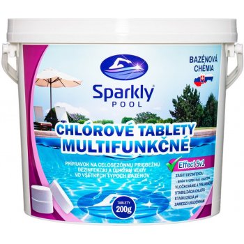 Sparkly POOL Chlórové tablety 5v1 multifunkčné Maxi 3 kg
