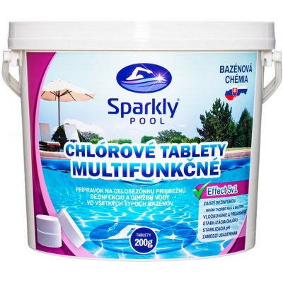 Sparkly POOL Chlórové tablety 5v1 multifunkčné Maxi 3 kg